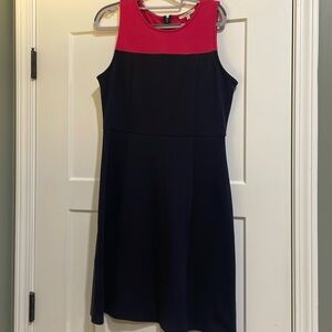 41 Hawthorn Navy and Fuscia Color Block Dress Sz. L